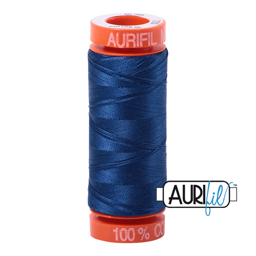 Aurifil 50 Wt 100% Cotton 200m - 2780 Dark Delft Blue