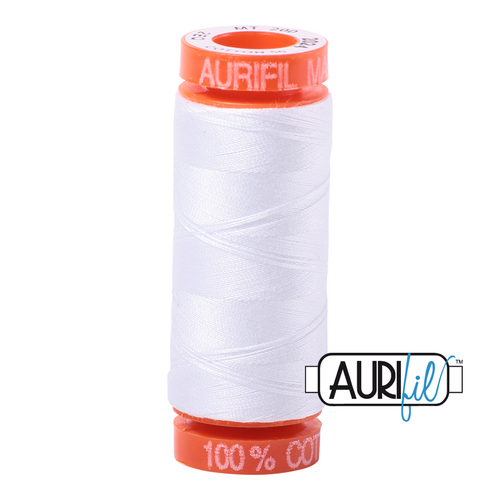 Aurifil 50 Wt 100% Cotton 200m - 2024 White