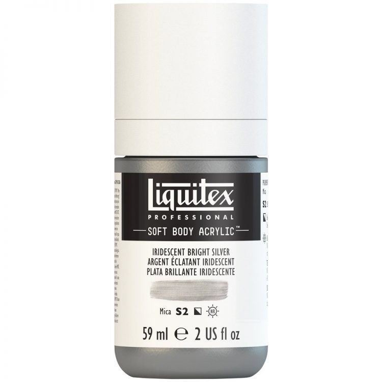 Liquitex Soft Body Acrylic 59ml Iridescent Bright Silver
