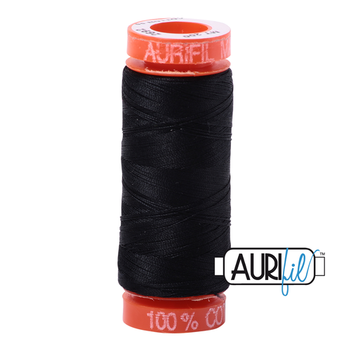 Aurifil 50 Wt 100% Cotton 200m - 2692 Black