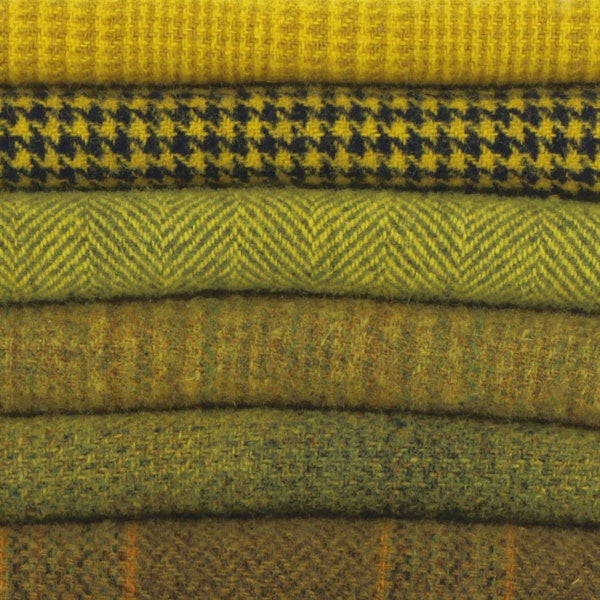 Hand Dyed Textural Wool Bundle (Fat 1/32) - Sun Yellow