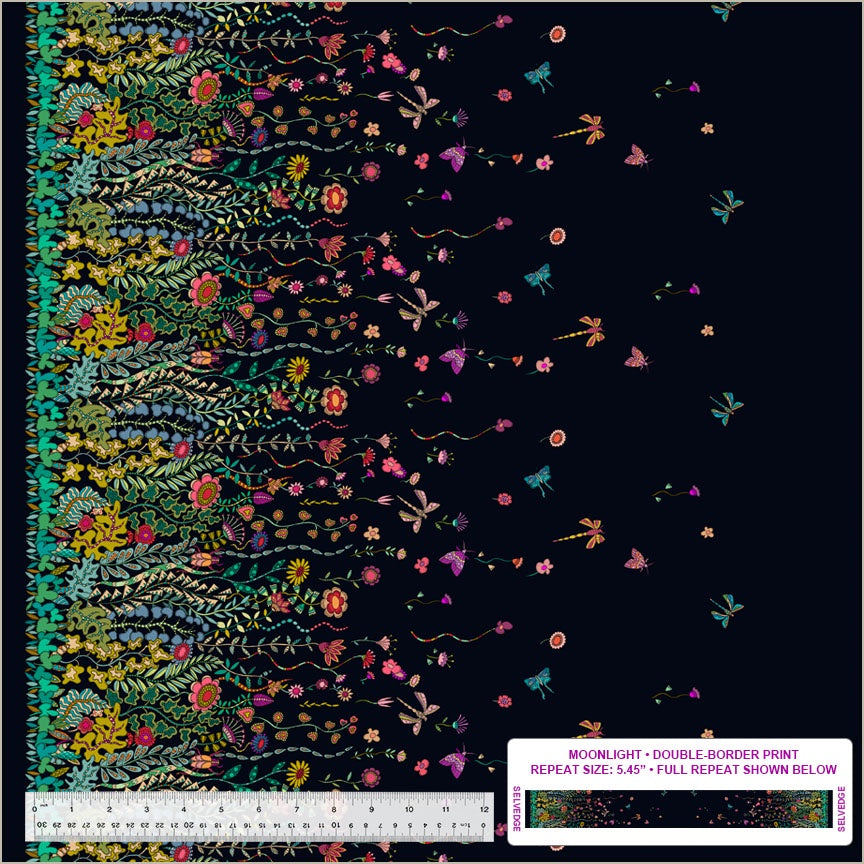Twilight Moonlight Double Border - Black