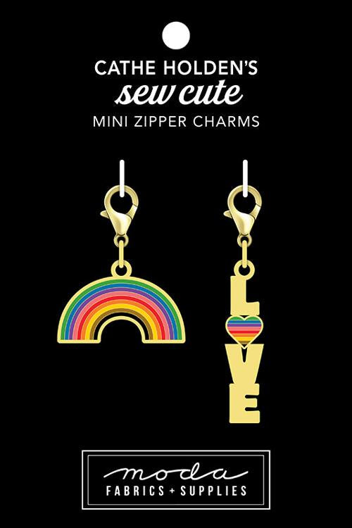 Cathe Holden Zipper Pull Mini Rainbow Love