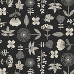 Tenbyou Black Linen  - Flowers