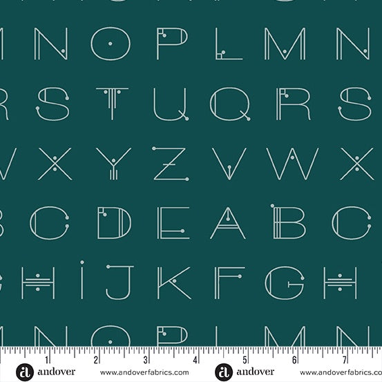 Deco Letters - Teal