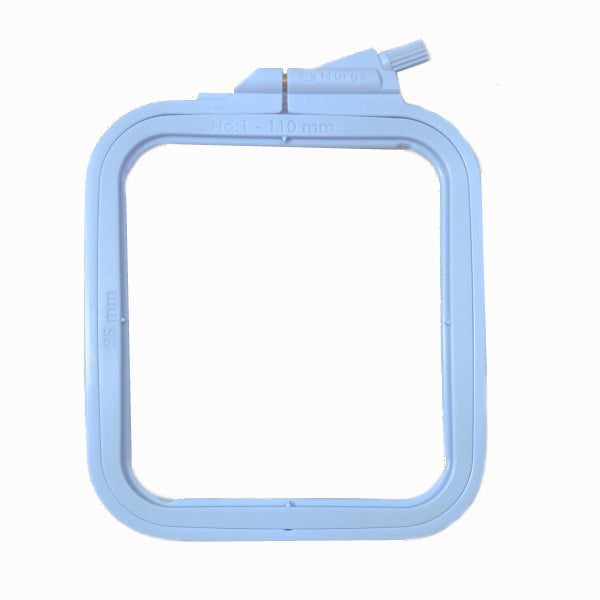 Nurge Plastic Square (Rectangular) Hoop 9.5x11cm - No 1  Pastel Blue