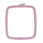 Nurge Plastic Square (Rectangular) Embroidery Hoop 25x28cm - No 4 Pastel Pink