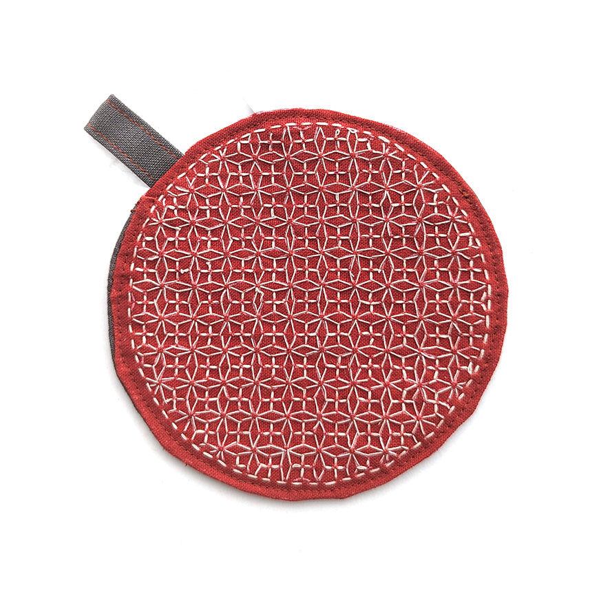 Sashiko Coaster Kit Brick (6pc)