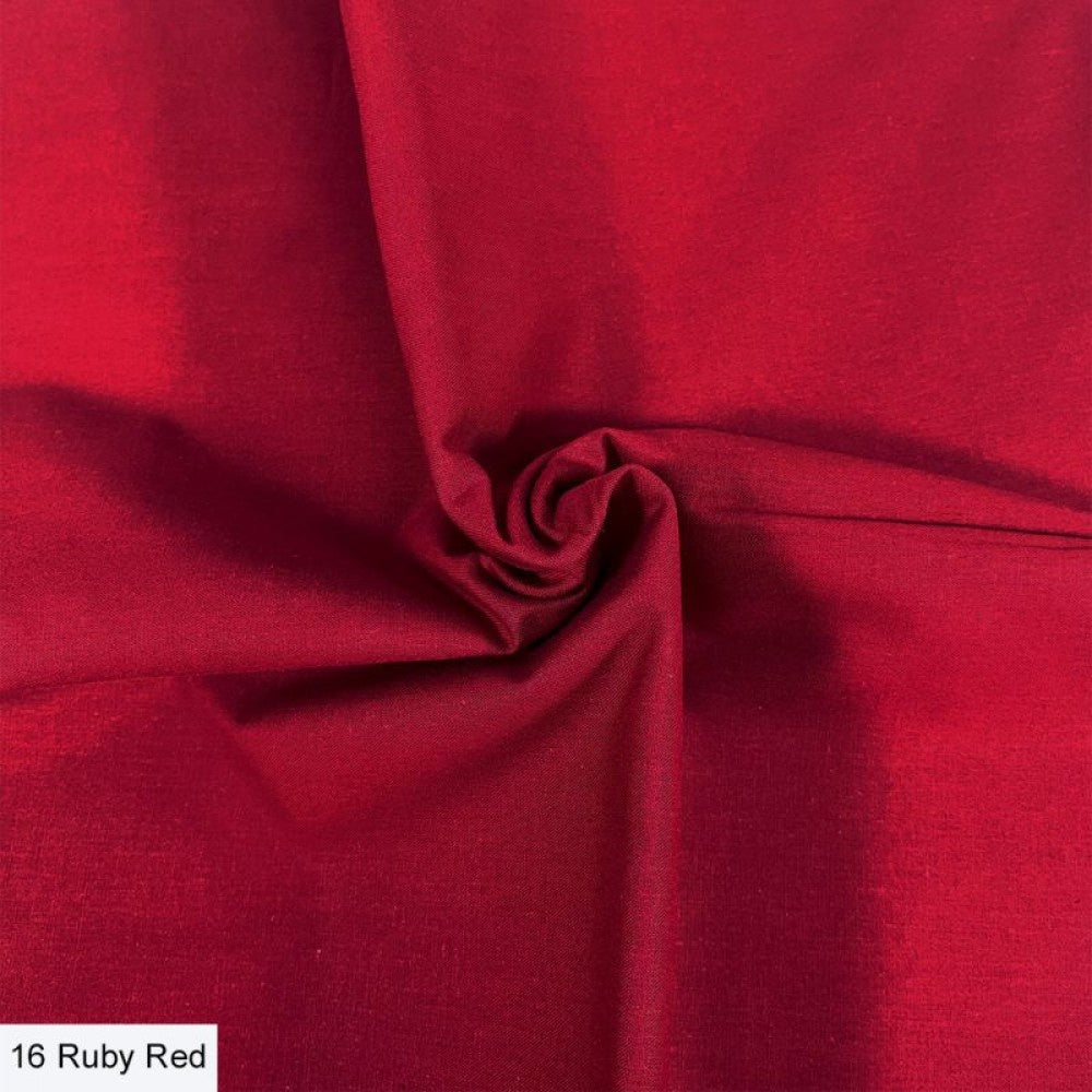 Organic Premium Cotton Solid Ruby Red