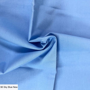 Organic Premium Cotton Solid Sky Blue New