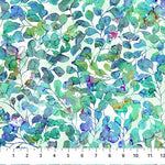 Leaves - White Teal