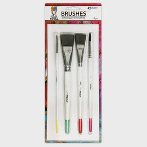 Dina Wakely MEdia Brush Set 4pc