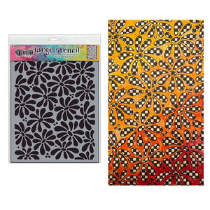Dylusions Stencil Large Field of Daisies