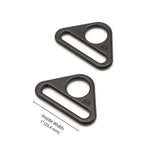 By Annie Triangle Rings 2 pk - Black Metal 1in Flat