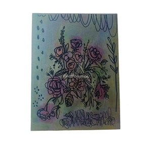 Scribble Floral Imprint Pad 6" x 8"
