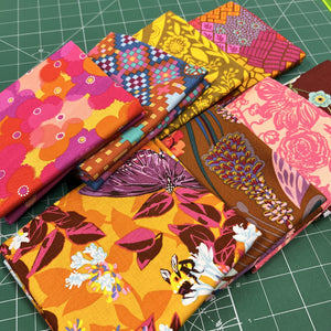 Anna Maria Half Metre Bundle Ochre/Hot Pink (Usually $120 now $60)