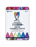 Dina Wakley Media Neon Scribble Sticks 6pc