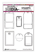 Dina Wakley Media Stamp Set Perforated Tags