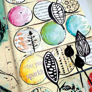 Dina Wakley MEdia Stamp - Bold Botanicals