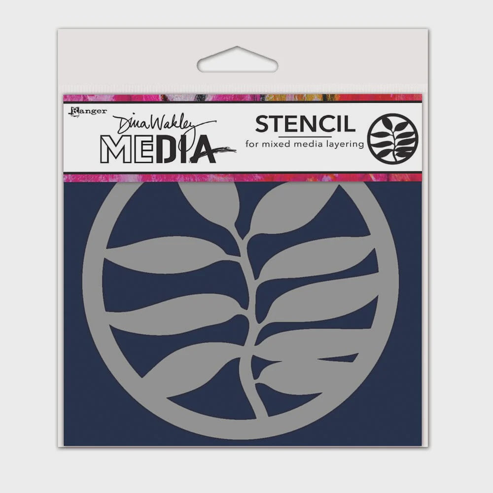 Dina Wakley Media Stencil -  A Frond Coaster