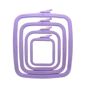 Nurge Plastic Square (Rectangular) Embroidery Hoop 25x28cm - No 4 Pastel Lilac