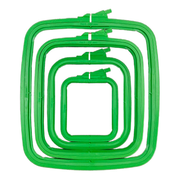 
            
                Load image into Gallery viewer, Nurge Plastic Square (Rectangular) Embroidery Hoop 25x28cm - No 4 Green
            
        