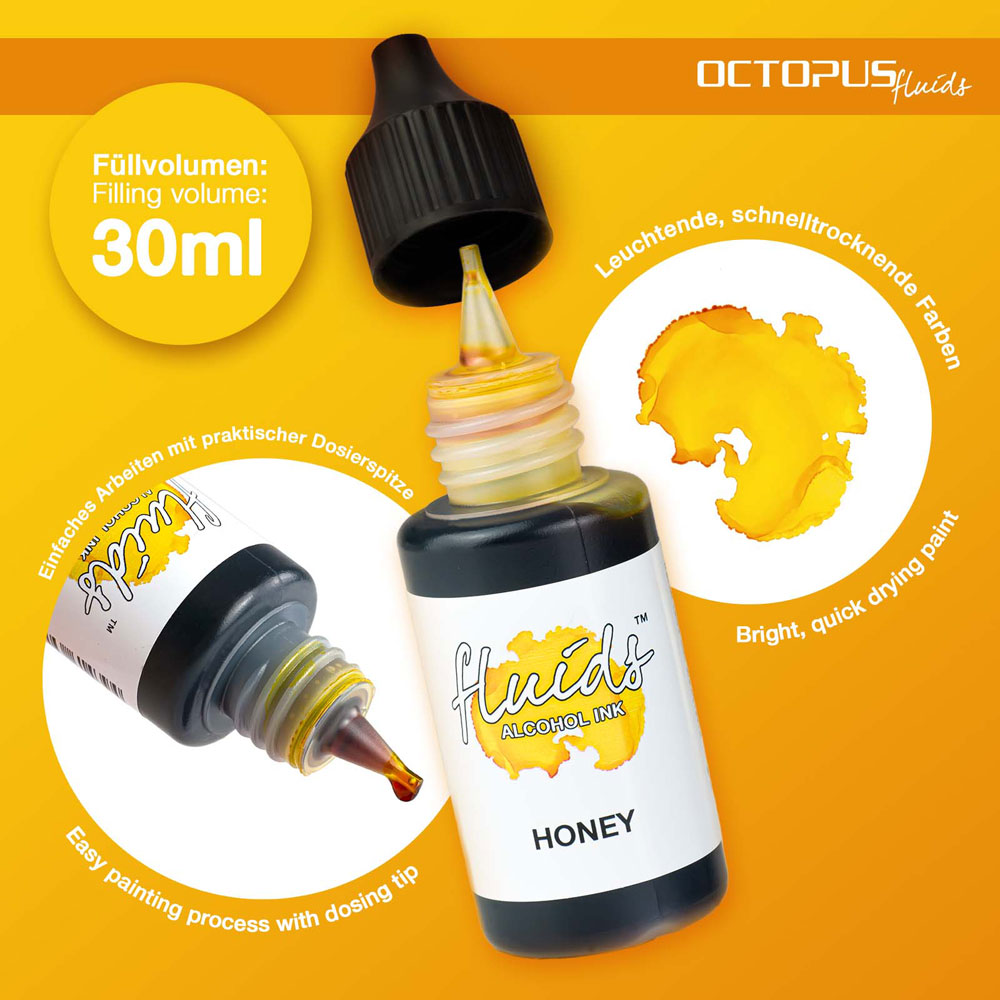 Octopus Fluids Alcohol Ink 30ml Honey Brown – BowerBirdNZ