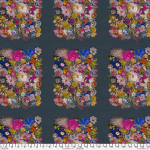 Stamp Delphiniums - Navy
