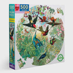 EeBoo 500pc Puzzle Round Hummingbirds