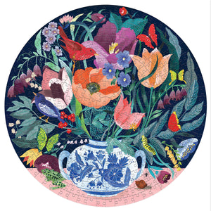 EeBoo 500pc Puzzle Round Still Life With Flowers