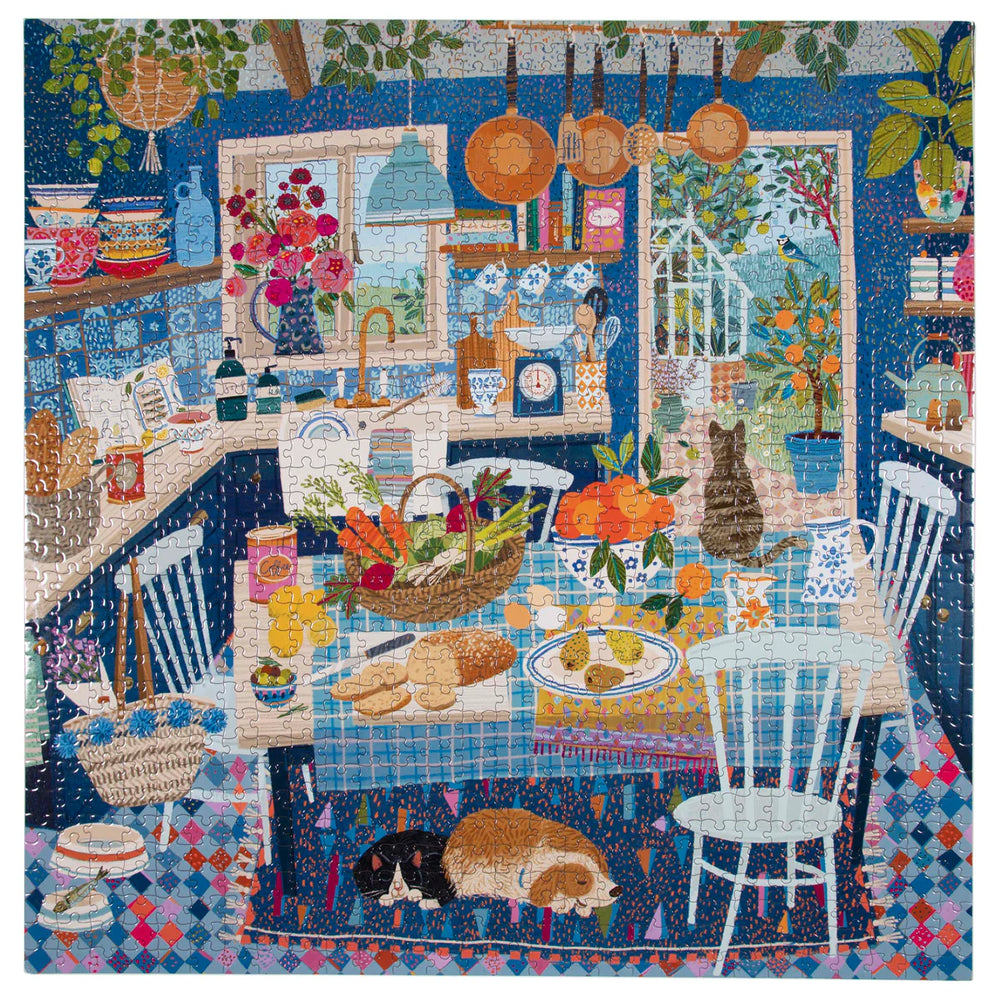 Eeboo 1000pc Puzzle Blue Kitchen