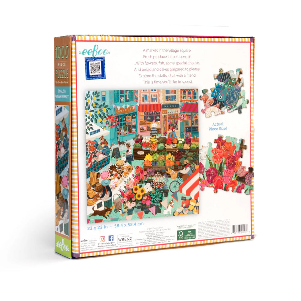 Eeboo 1000pc Puzzle - English Green Market