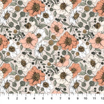 Klara Peonies Rayon - Cream