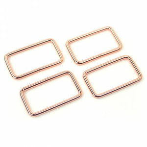 Sallie Tomato Rectangle Rings 1.5" Rose Gold