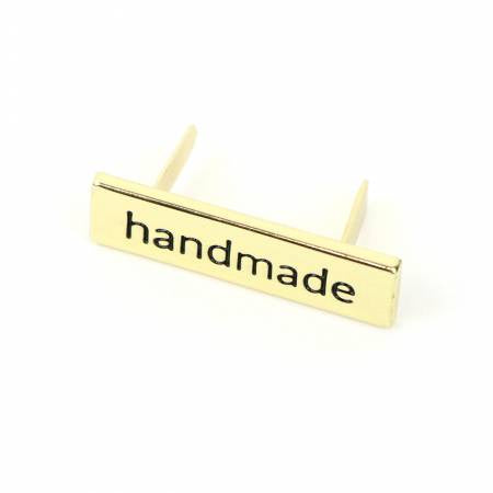 Serif Handmade Label 1-3/8 Inch - Gold