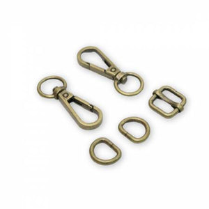 Sallie Tomato Basic Hardware Kit 1/2" Antique Brass