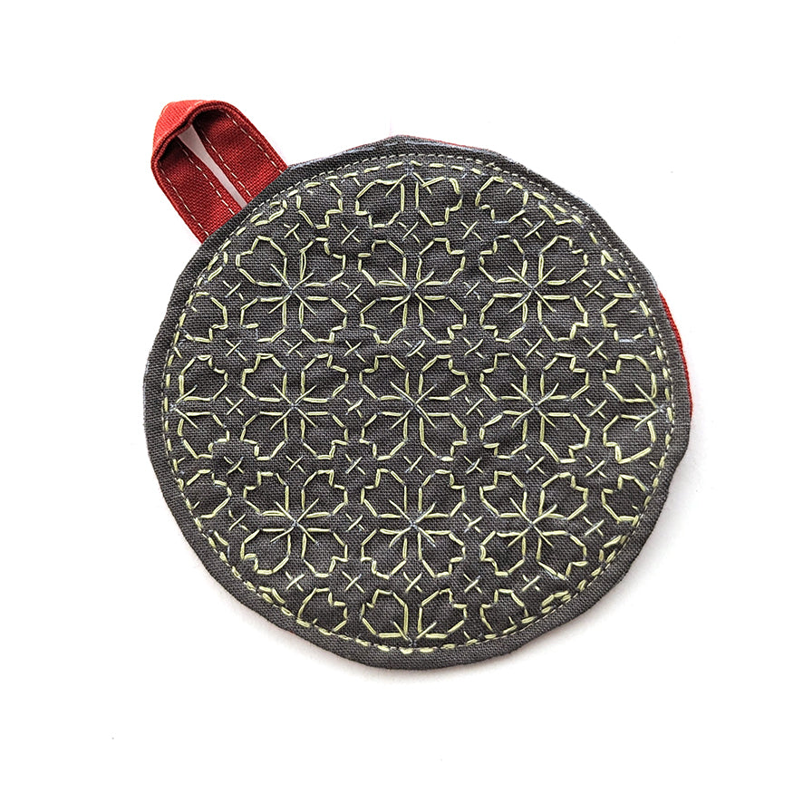 Sashiko Coaster Kit Slate (6pc)