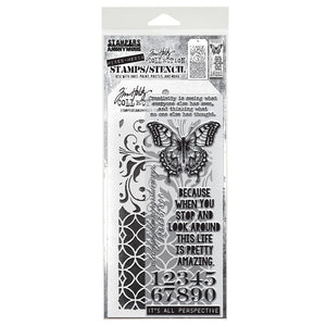 Tim Holtz Stampers Anonymous Stamp & Stencil Mixed Media #15