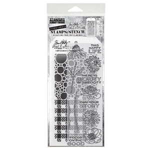 Tim Holtz Stampers Anonymous Stamp & Stencil Mixed Media #24