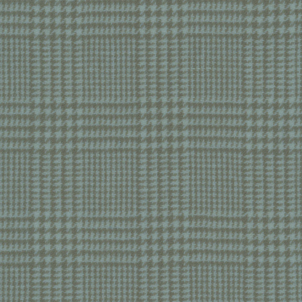 Sue Spargo Glen Check Wool Fat Eighth Baby Blue