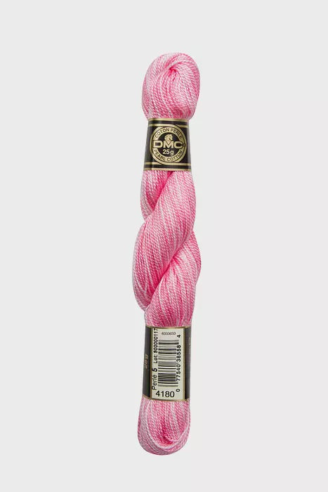 Colour Variations Cotton Pearl #5 Skein 4180 Candy Stripe