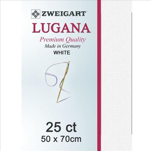 Zweigart Lugana Embroidery Fabric 25ct (Evenweave) - White