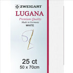 Zweigart Lugana Embroidery Fabric 25ct (Evenweave) - White