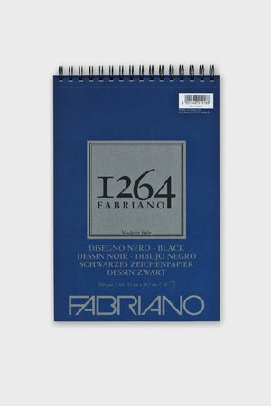 Fabriano 1264 Black Pad 200GSM A4 40 Sheets