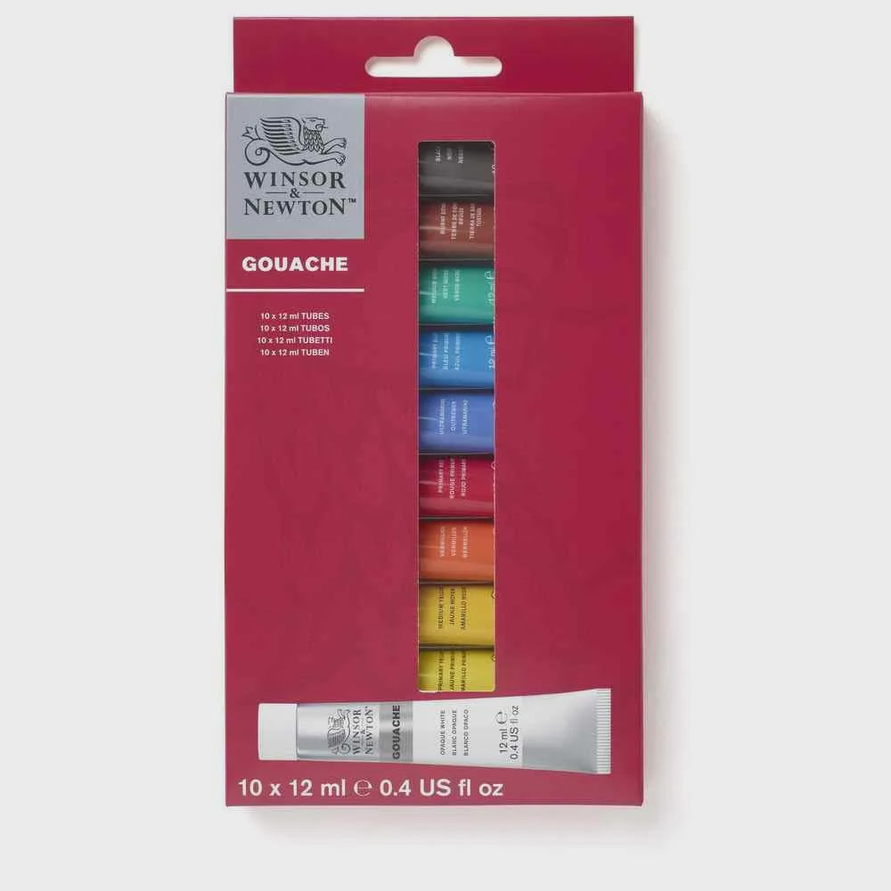 
            
                Load image into Gallery viewer, Winsor &amp;amp; Newton  Gouache Set 12ml 10pc
            
        