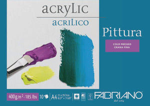 
            
                Load image into Gallery viewer, Fabriano Pittura Acrylic Pad A4 400GSM 10 Sheet
            
        