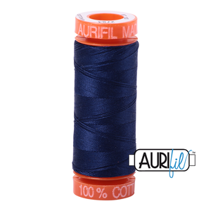 Aurifil 50 Wt 100% Cotton 200m - 2784 Dark Navy