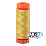 Aurifil 50 Wt 100% Cotton  200m - 5015 Gold Yellow