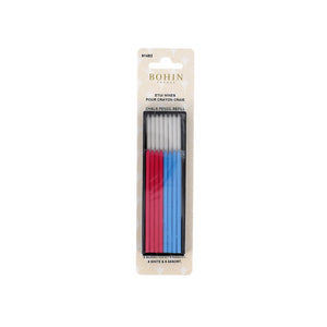 Bohin Mechanical Chalk Pencil 1.4mm Refill - 8 White and  8 Assorted