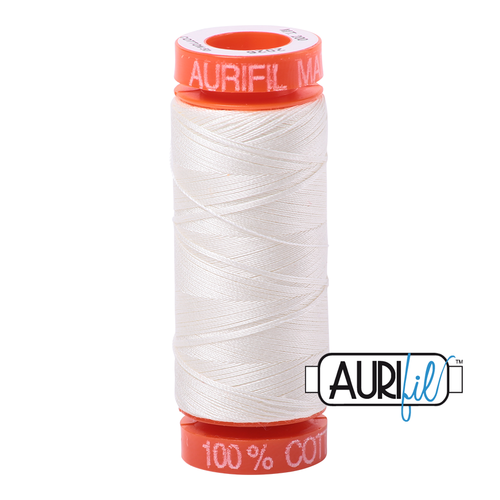 Aurifil 50 Wt 100% Cotton 200m - 2026 Chalk
